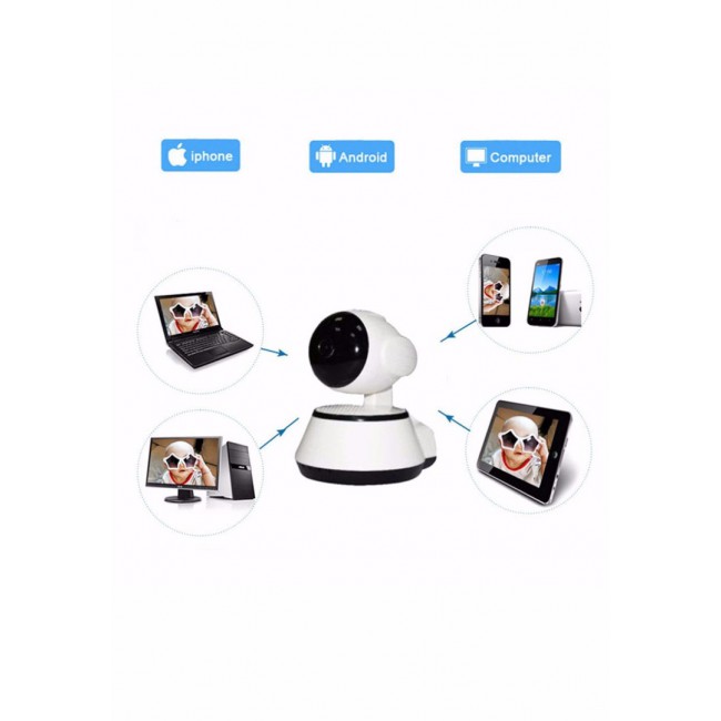 Margoun Wi-Fi Smart Net Camera (8GB Micro SD Card Included) - White