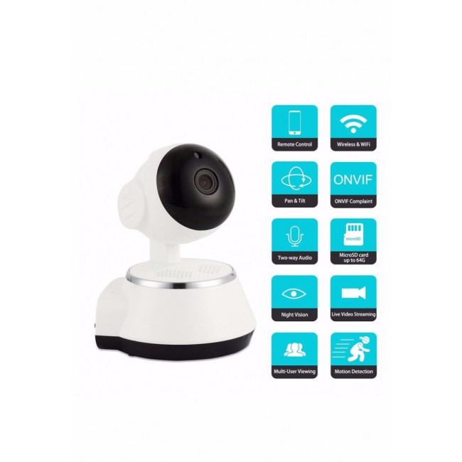Margoun Wi-Fi Smart Net Camera (8GB Micro SD Card Included) - White