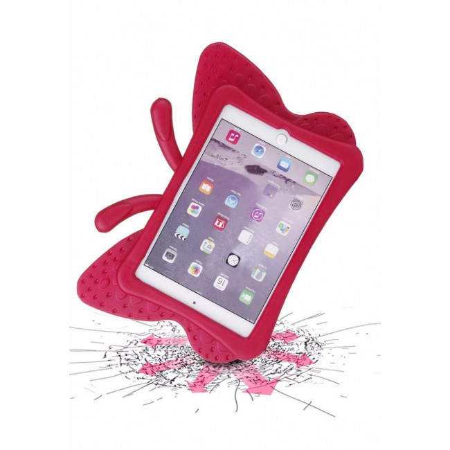 Margoun Butterfly Design Shockproof Case Cover for iPad Mini 1 2 3, Red