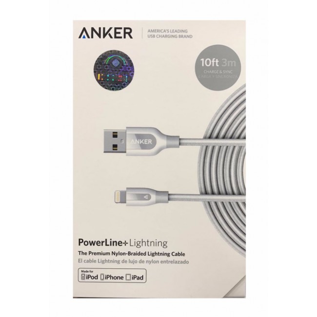 Anker PowerLinePlus 10ft Lightning Cable - White