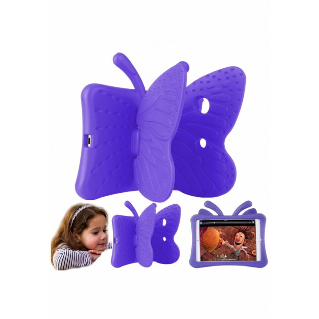 Margoun Butterfly Design Shockproof Case Cover for iPad Air 9.7 in Purple