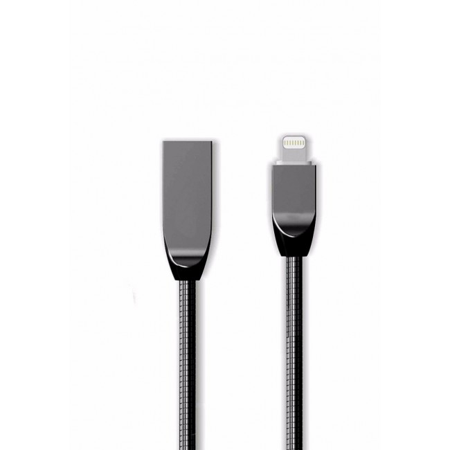 Margoun Spring Zinc Alloy Lightning Cable - Black