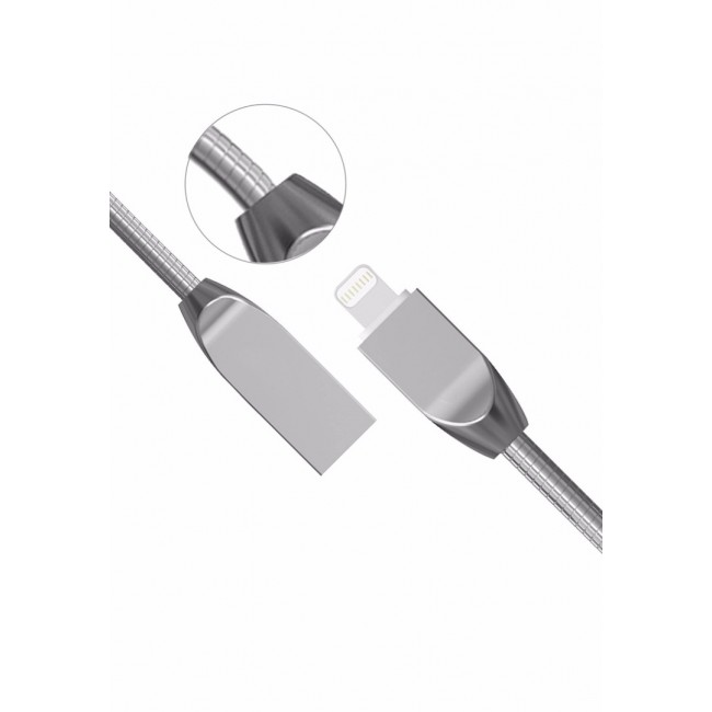Margoun Spring Zinc Alloy Lightning Cable - Silver