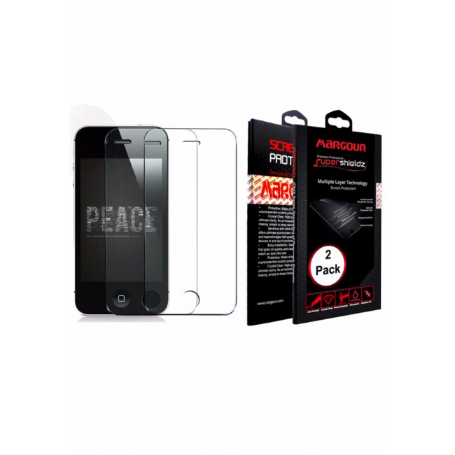 Apple iPhone 4 and 4S 2-Pack Tempered Screen Protector Super Shieldz by Margoun - Clear
