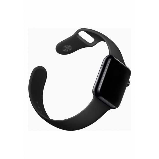 Lemfo LF07 Smart Watch with Silicone Strap Black Frame - Black