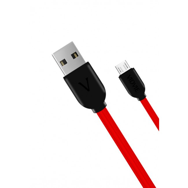 Vidvie CB409V Fast Charging Micro USB Cable - Red &amp; Black