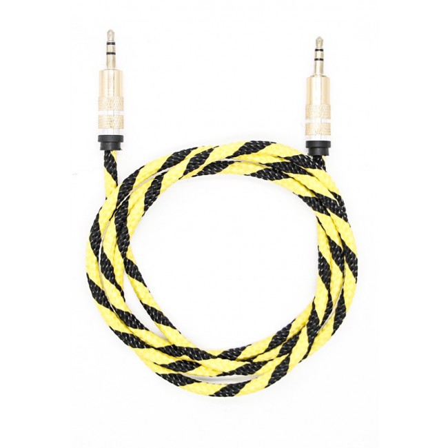 Margoun 3.5mm Male to Male Premium AUX Braided Cable 1M - Yellow