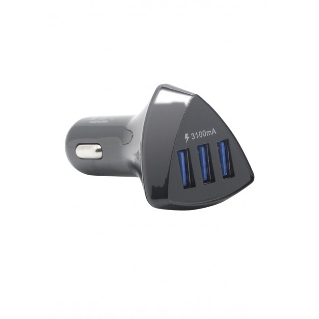 Margoun 3-Port Fast Car Charger 4.2A - Black