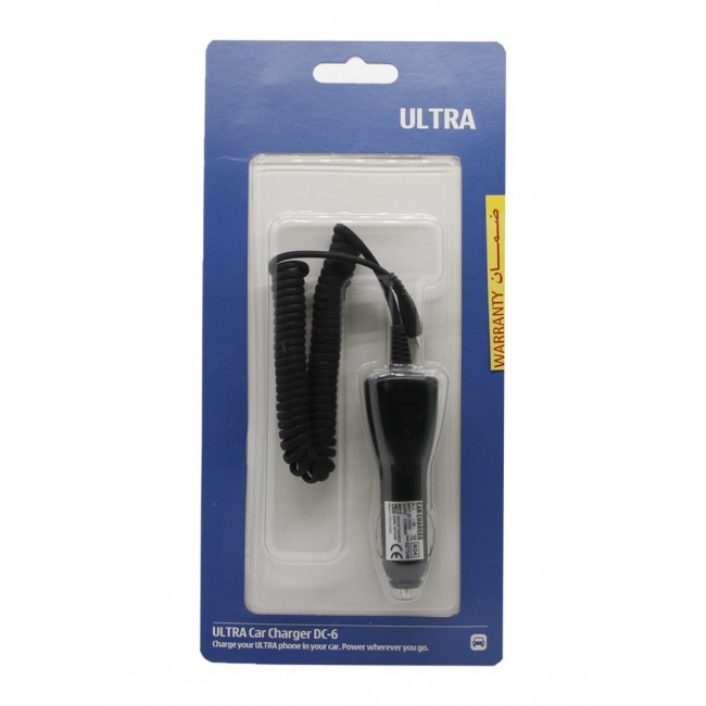 Ultra DC-6 Coiled Cable Car Charger - Black
