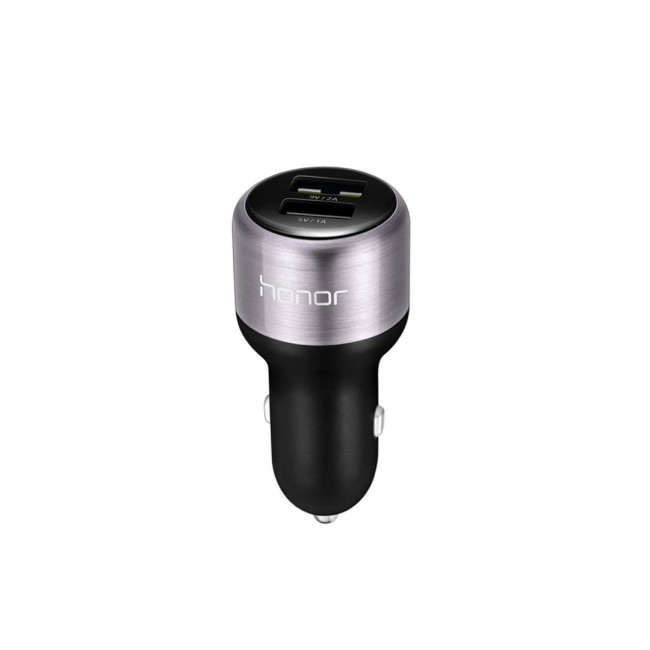 Huawei Dual USB Car Charger (9V 2A fast Charge 2A Type-C Cable Quick Charger) - Black/Grey