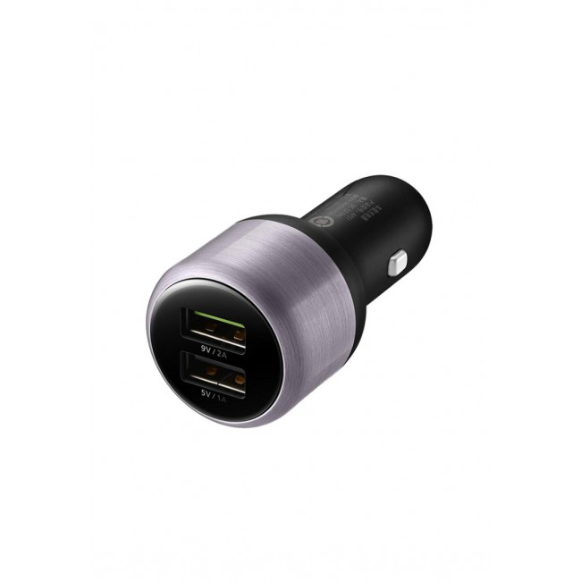 Huawei Dual USB Car Charger (9V 2A fast Charge 2A Type-C Cable Quick Charger) - Black/Grey