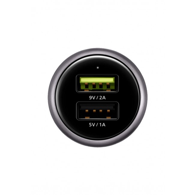 Huawei Dual USB Car Charger (9V 2A fast Charge 2A Type-C Cable Quick Charger) - Black/Grey