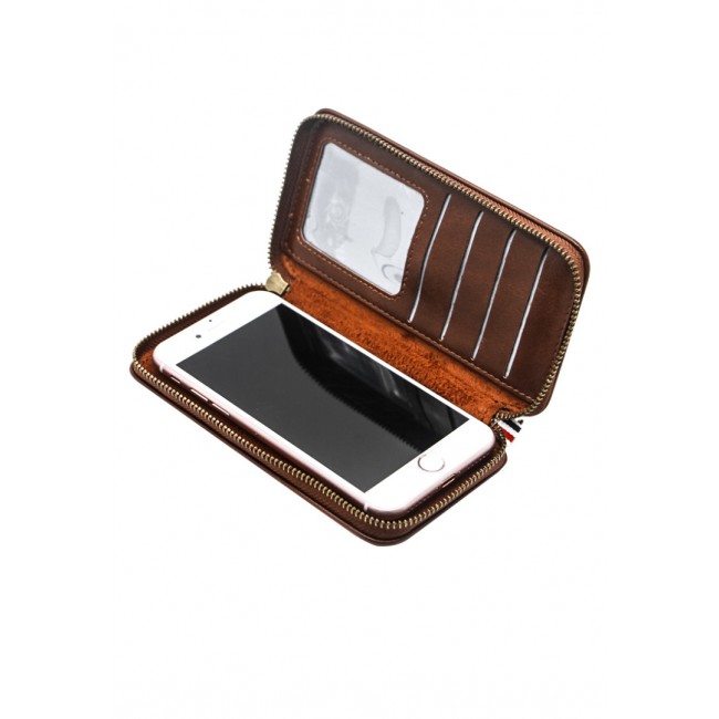 Margoun Zip-Around Case for Apple iPhone 4.7 Inches Smartphones - Tan