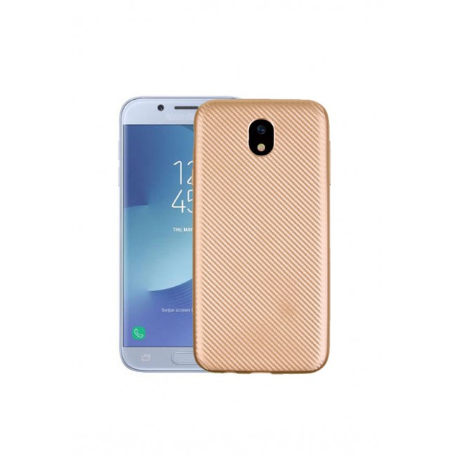 Margoun Carbon TPU Fiber Case for Samsung Galaxy J3 Pro - Gold