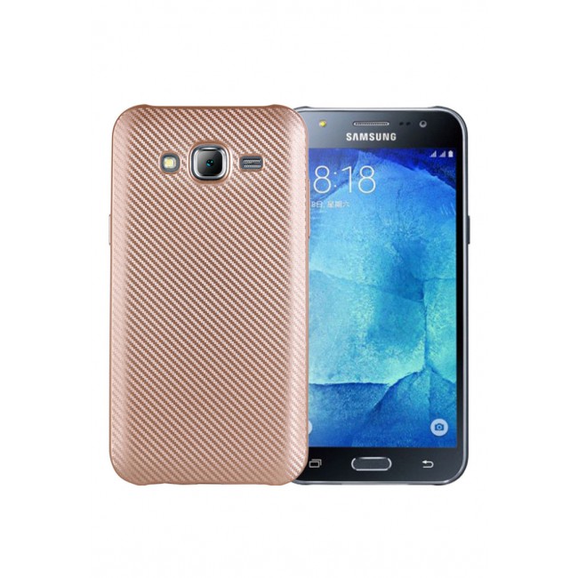 Margoun Carbon TPU Fiber Case for Samsung Galaxy J7 Core - Gold