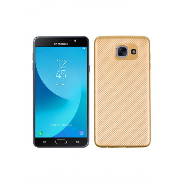 Margoun Carbon TPU Fiber Case for Samsung Galaxy J7 Max - Gold
