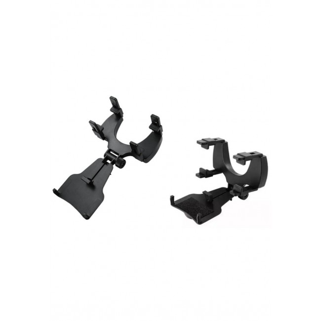 Margoun Car Rear-view Mirror Mount Stand Universal Holder Cradle For Cell Phone/GPS - Black