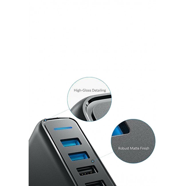 Anker PowerPort Speed 5 Ports Quick Charge - Black