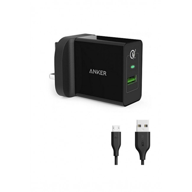 Anker PowerPort PLUS1 and Micro USB Cable - Black