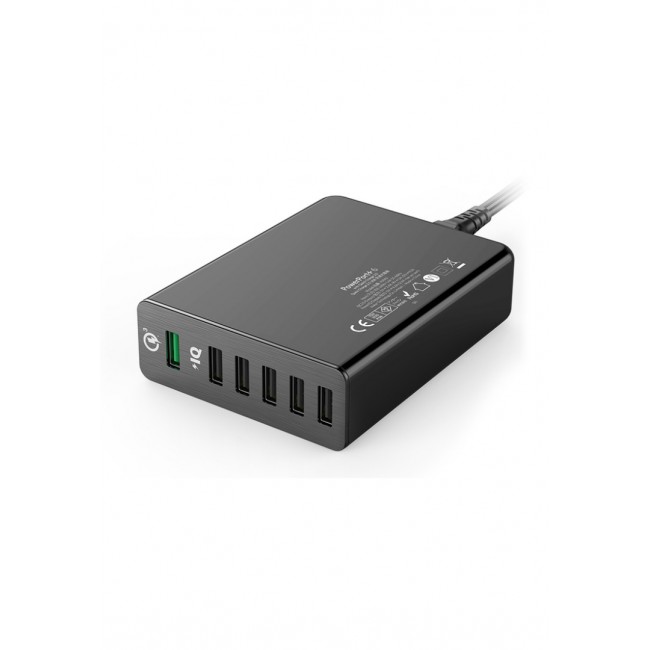 Anker PowerPort 6 Ports USB Charging Hub - Black