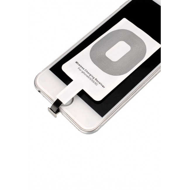 Margoun Qi Wireless Charging Receiver Adapter for iPhone - White