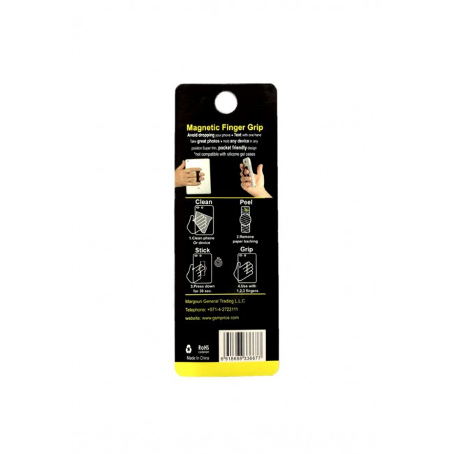 Margoun 6-Piece Pack of Finger Grip Strap with Magnetic Install Feature for Smart Phones - MG5