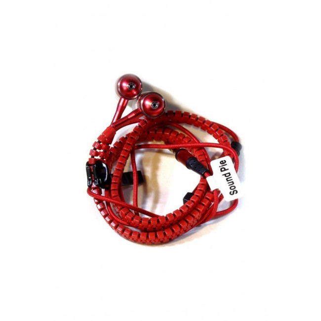 Margoun Zipper In-Ear Headphone with Mic - Red
