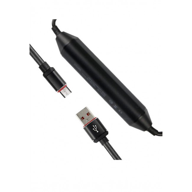 Margoun 2600mah Power Bank with Built-In Micro USB Cable for Android Mobile Phones - Black