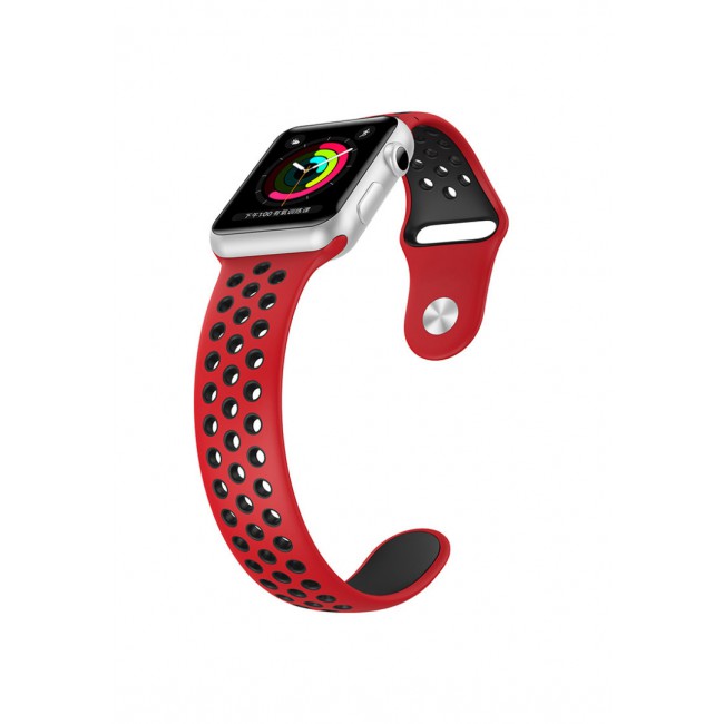 Margoun Smart Watch with Heart Rate Monitor Sensor and 42mm Sport Band – Red/Black