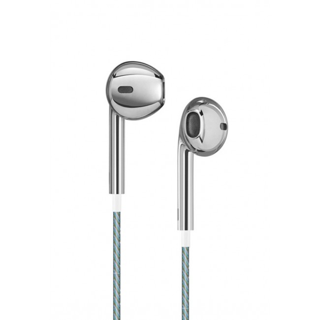 Margoun SZX CX107S Wired In-Ear Bass Headphones with Controls (CLT) - Silver