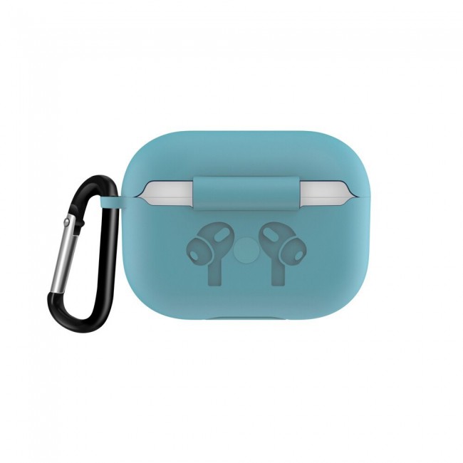 Airpods Pro  Silicone Case Cover with Carabiner - Violet Purple
