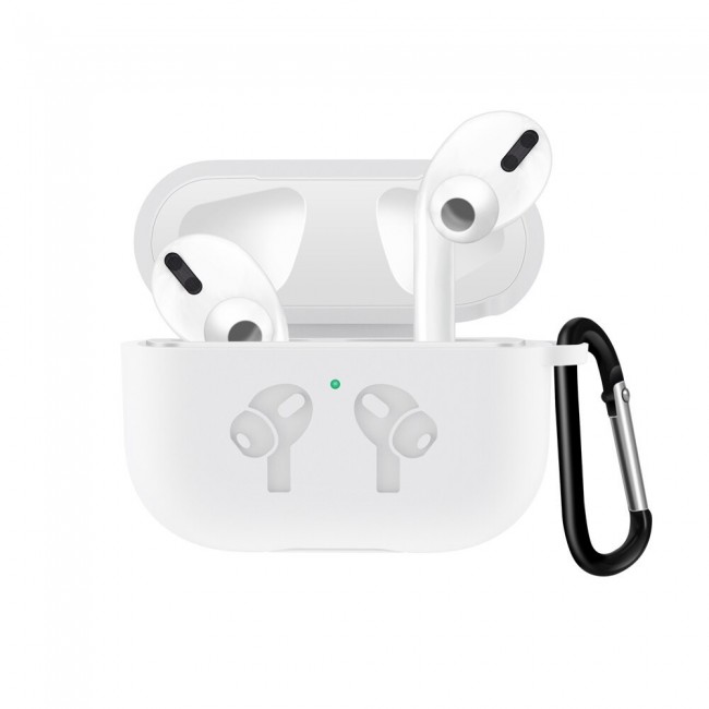 Airpods Pro  Silicone Case Cover with Carabiner - Violet Purple