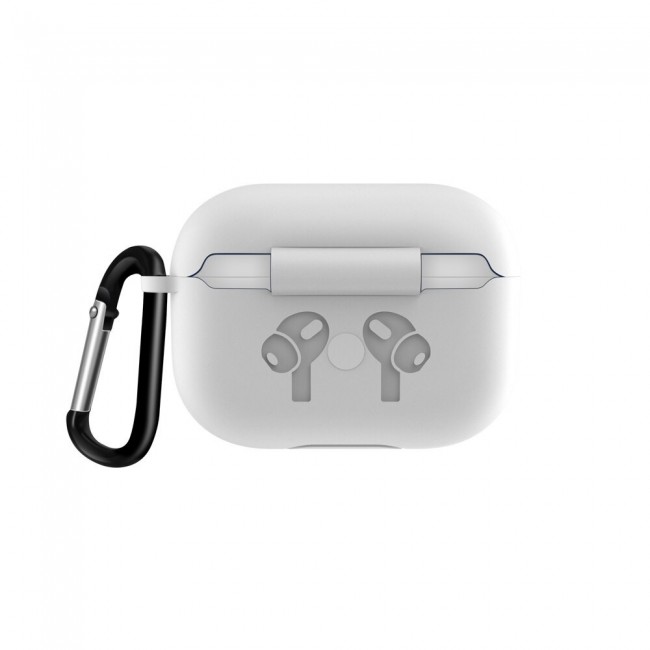 Airpods Pro  Silicone Case Cover with Carabiner - Violet Purple