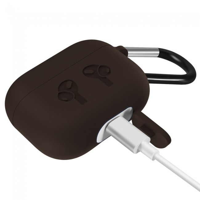 Airpods Pro  Silicone Case Cover with Carabiner - Violet Purple