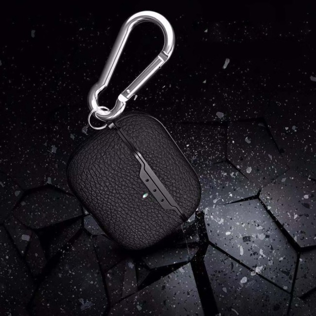 Airpods Pro Leather Case Cover with Carabiner Margoun