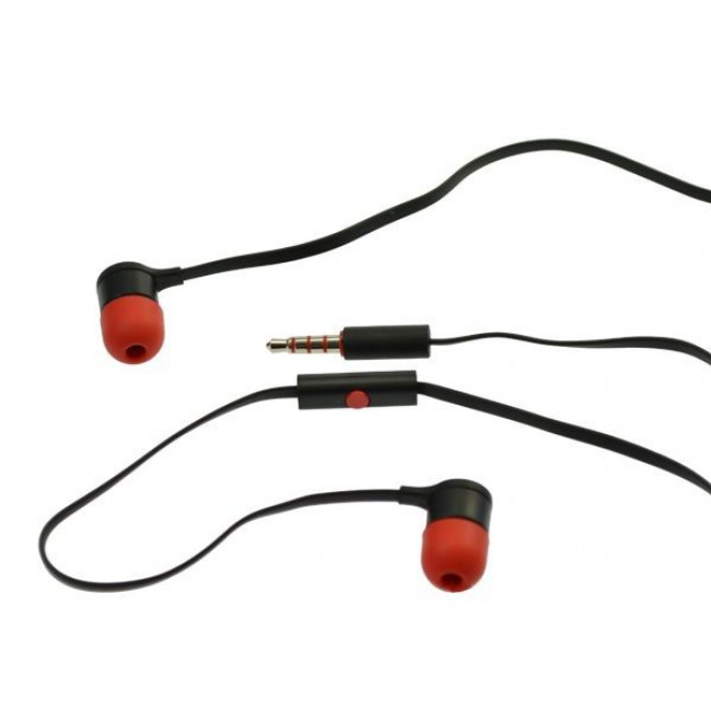 HTC RC-E295 In-Ear Headphones with Mic 3.5 mm Connector - Black/Red 