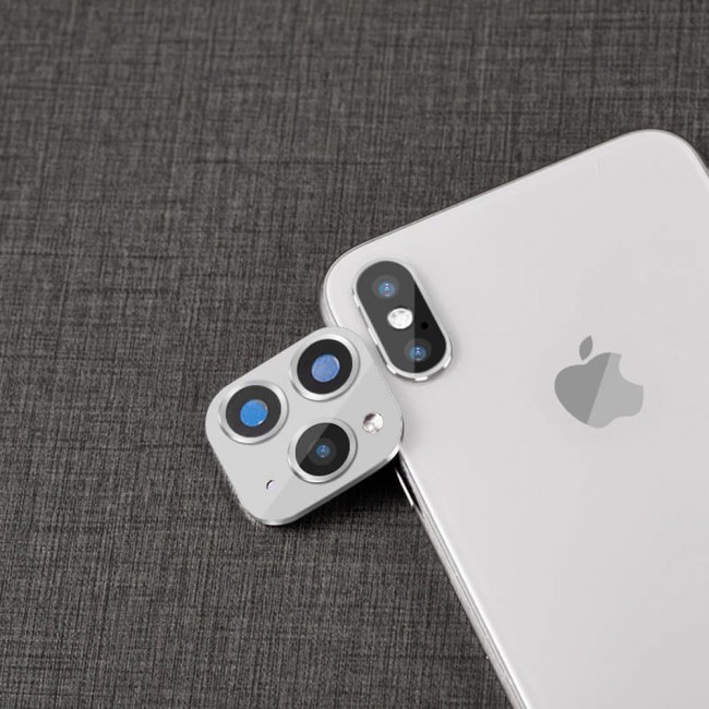 IPhone X Change to iPhone 11 Pro Camera Metal Glass Lens Cover - Black , Gold , Silver , Green