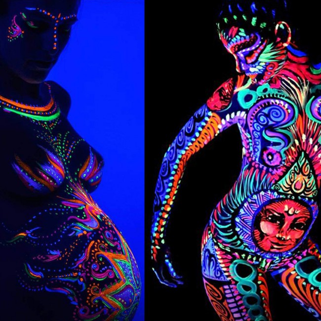 Luminous Body Paint UV Night Glow 4 Color