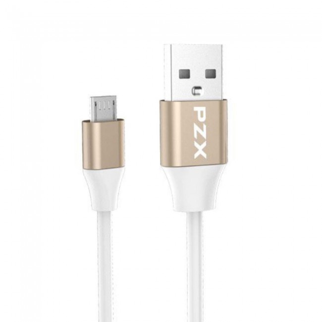 PZX V126 2.0A Micro USB data Cable 2m – White/Rose Gold