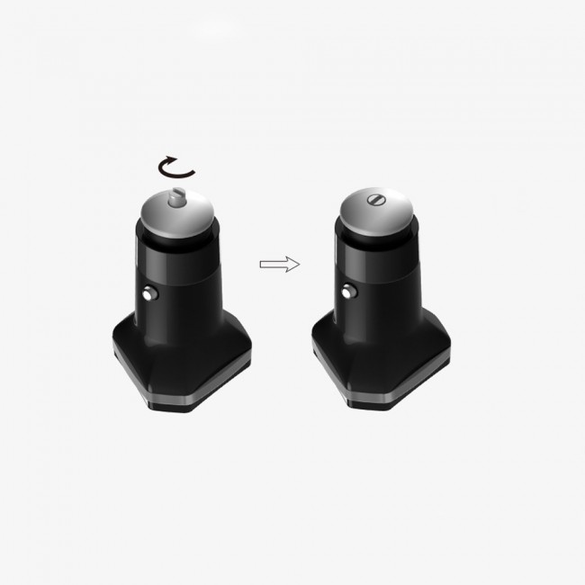RUKINI Car Charger CobraPlus Dual USB COPL509C with1m/3.3ft Lightning Cable – Black , Silver , Coral