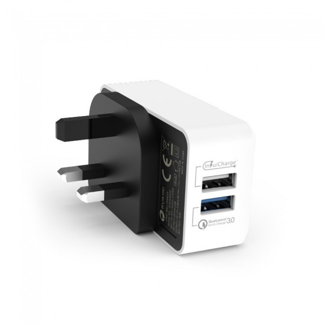 Rukini Charging Adapter Dual USB 36W RUK36WQ30 - White