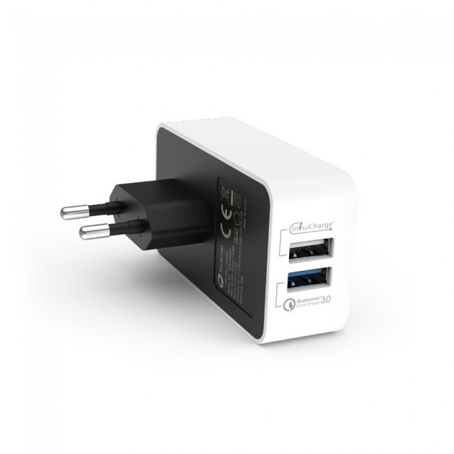 Rukini Charging Adapter Dual USB 36W RUK36WQ30 - White