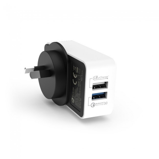 Rukini Charging Adapter Dual USB 36W RUK36WQ30 - White