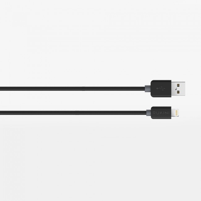 Rukini Lightning to USB Charge &amp; Sync Cable COLTH102 - 2m/6.6ft – Black , White