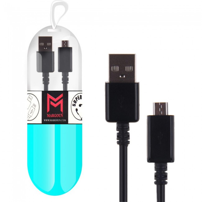 Samsung Galaxy S6 Black USB Cable with Free Margoun Cable Organizer – Black ,  White , Blue , Purple