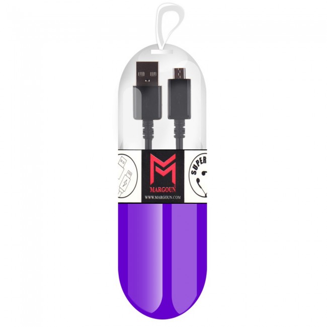 Samsung Galaxy S6 Black USB Cable with Free Margoun Cable Organizer – Black ,  White , Blue , Purple