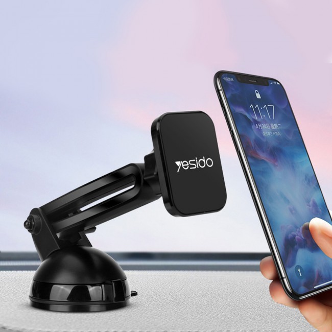 Yesido C39 Telescopic Car Phone Holder Mount - Black