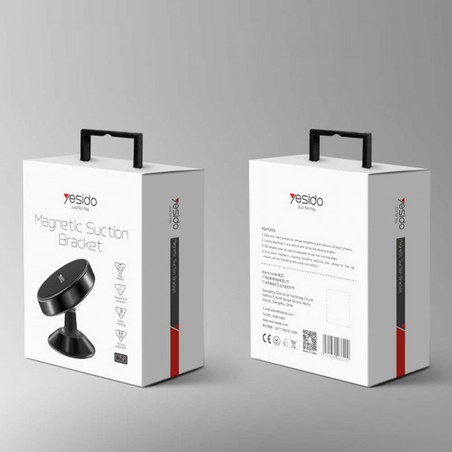 Yesido C56 Magnetic Suction Bracket Car Phone Holder – Black