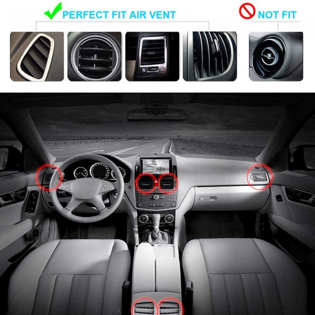 Yesido Universal Magnetic Phone Holder Air Vent Car Mount - Black