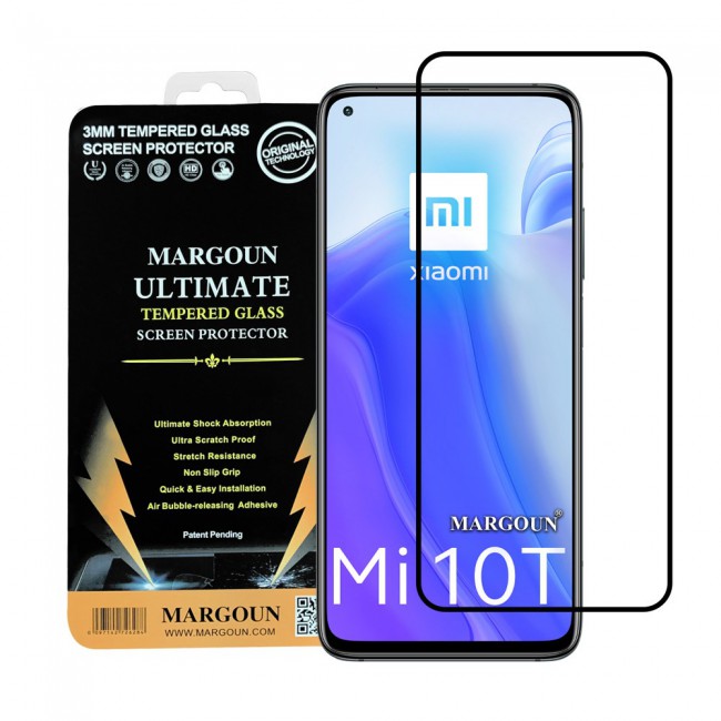 Xiaomi Mi 10T Full Glue 3D Tempered Glass Screen Protector Ultimate Margoun – Black Edge